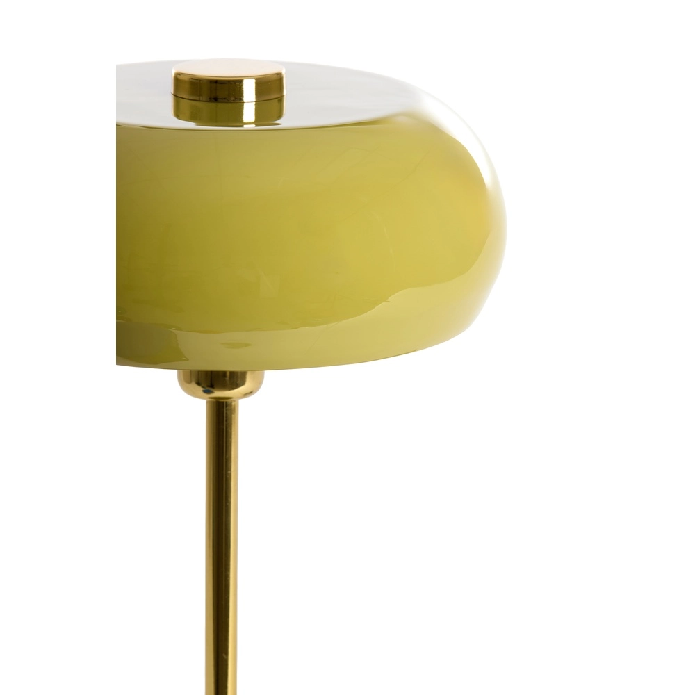 Tafellamp Surin Ø 26cm - glans olijf groen met goud Light & Living 8717807743499