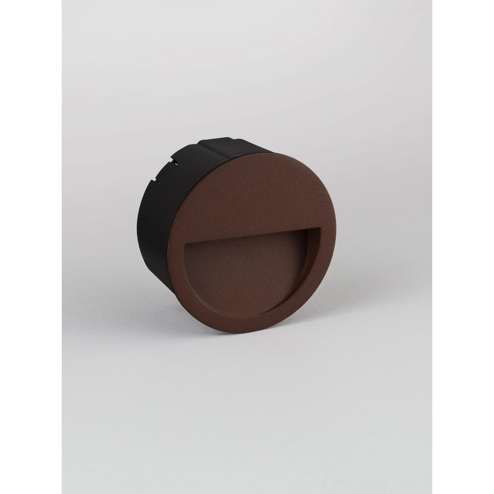 Ronde inbouw wandlamp Sete roestbruin Lyora 5212017497994