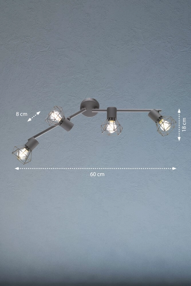 Trendy plafondspot Ran 4-lichts Fischer & Honsel 4001133222662
