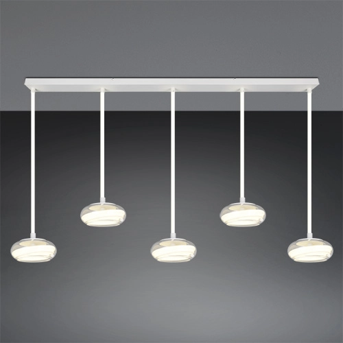 5-lichts design hanglamp Tarsia wit Trio 4017807683400
