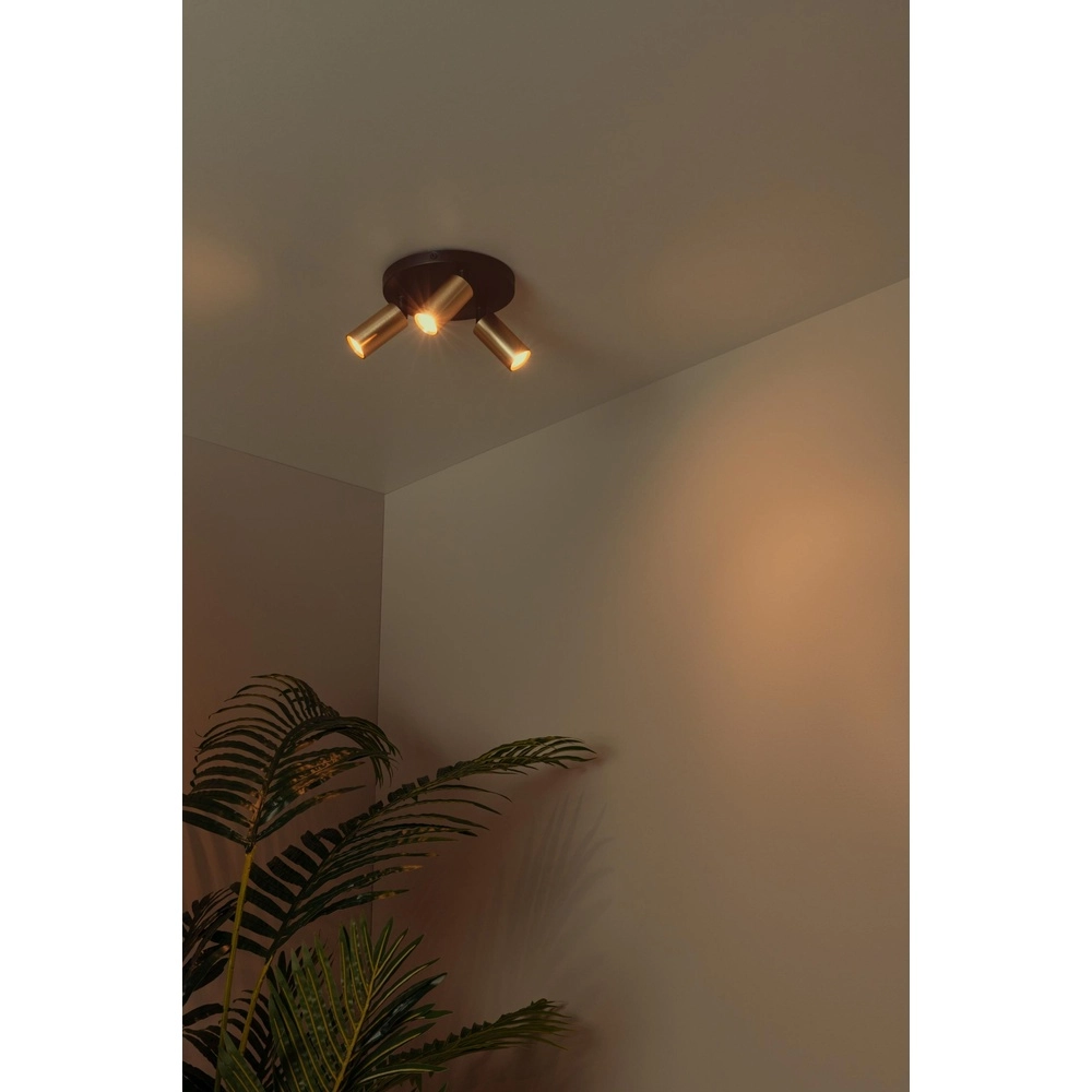 Plafondspot Ritmo mini GU10 3-liichts goud Lucide 5411212094018