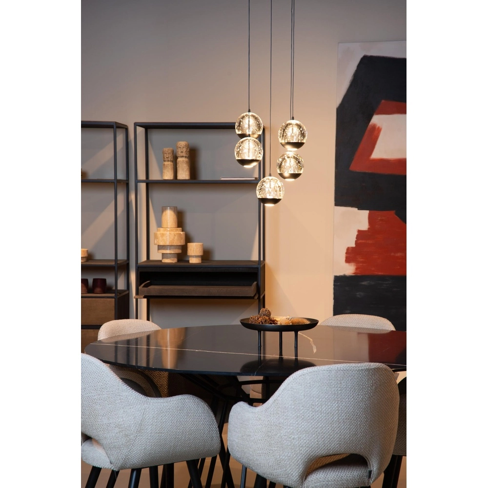 Design hanglamp Sentubal 5-lichts zwart rond Lucide 5411212134561