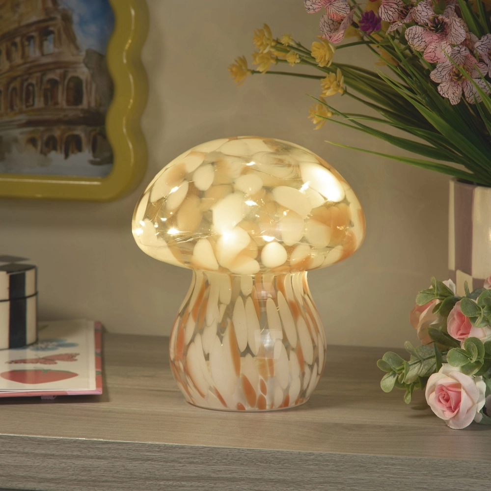 Tafellamp Amelia paddenstoel oranje Searchlight 5053423306100