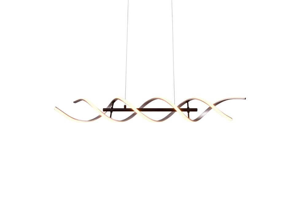 Design led hanglamp Sequence geborsteld metaal Trio 4017807540710