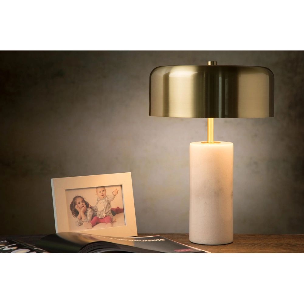 Tafellamp Mirasol wit met goud Lucide 5411212343406