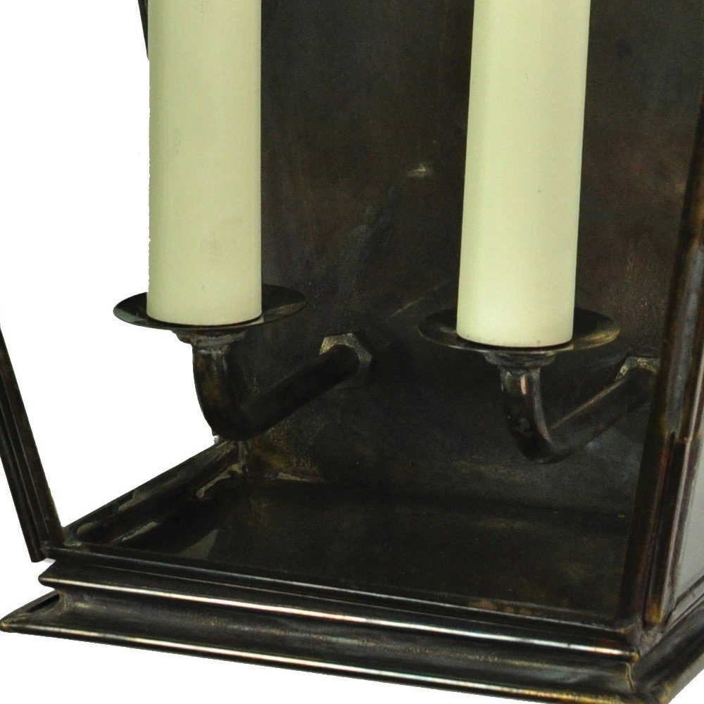 Landelijke muurlamp Knightbridge 2-lichts 42cm - antiek koper (ANT) Limehouse