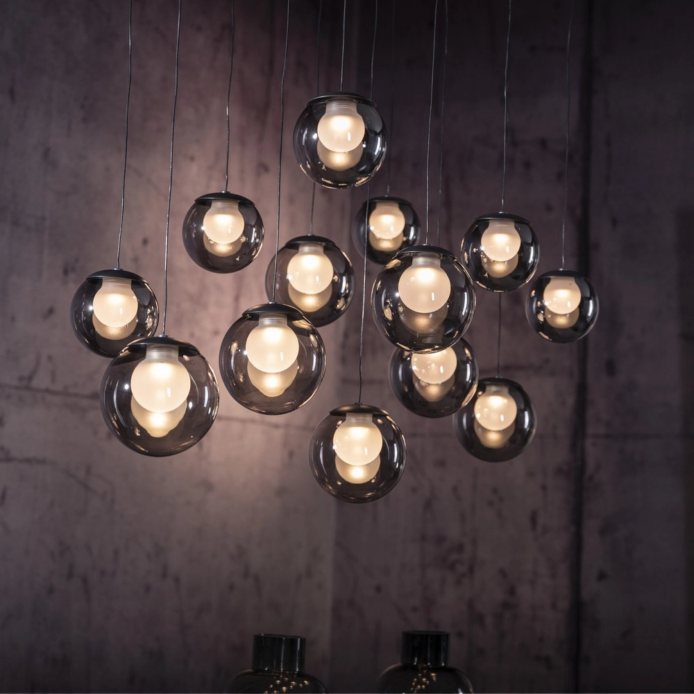 13-lichts hanglamp Pure Popup mystic grey Paul Neuhaus 4012248398302