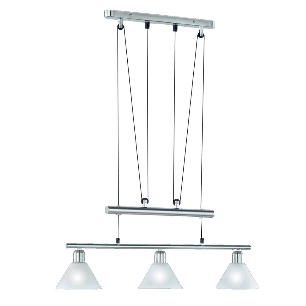 Moderne Hanglamp Series 3751 3-lichts nikkel mat Moderne Hanglamp Series 3751 3-lichts nikkel mat