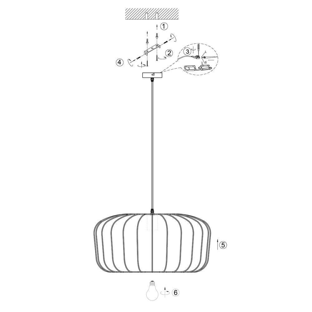 Bohemian hanglamp Sable Ø 60cm Steinhauer 8712746177916