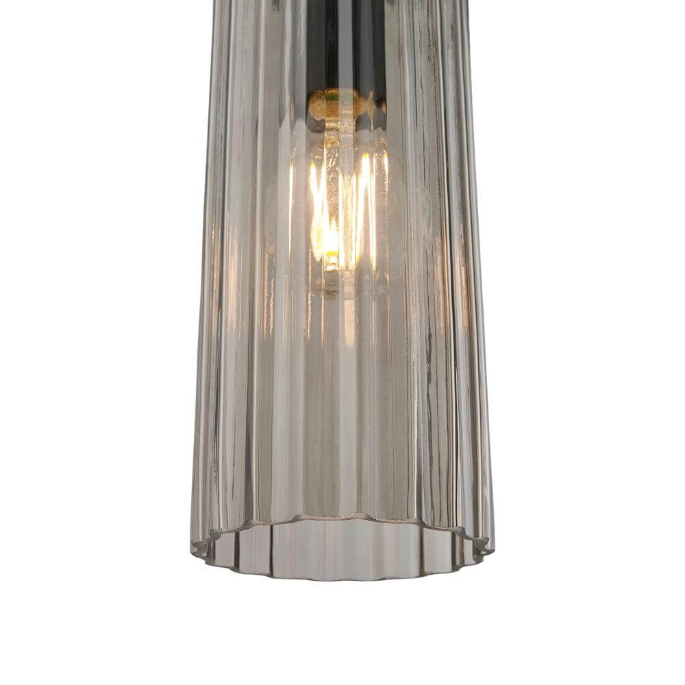 3-lichts hanglamp Miella zwart met smoke glas Nordlux 5704924018626