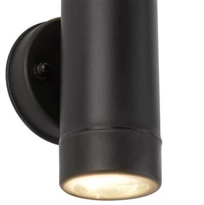 Kunststof wandspot Coastal Up - Down 2-lichts zwart Searchlight 5053423092638