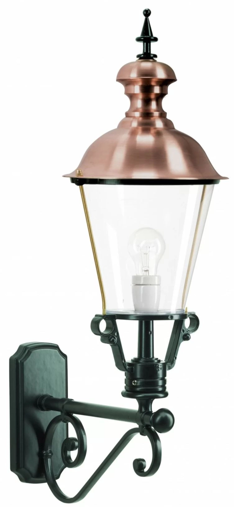 Nostalgische wand lantaarn Notaris L zwart KS Verlichting 8714732127745