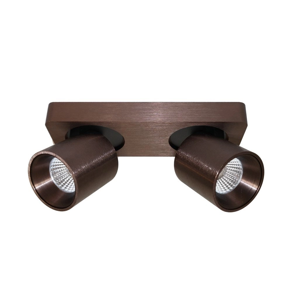 Led opbouwspot Laguna 2-lichts brons bruin Led opbouwspot Laguna 2-lichts brons bruin