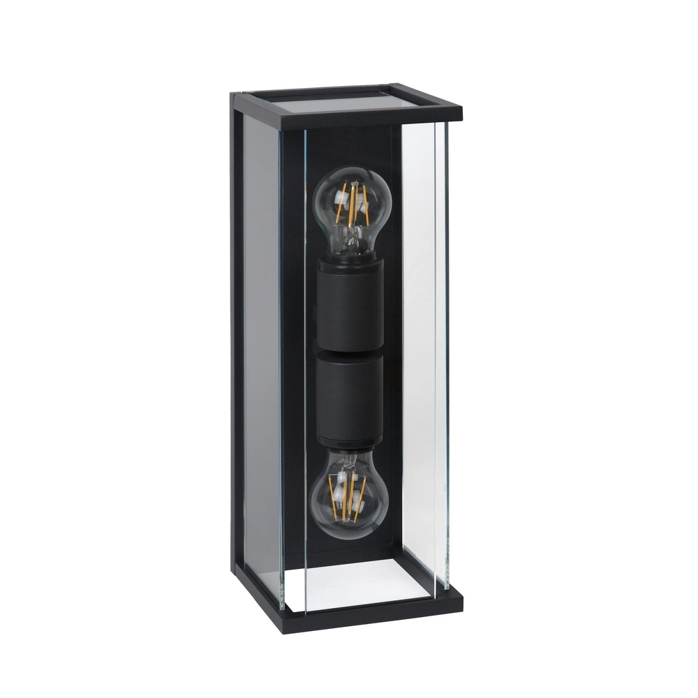 Strakke wandlamp Claire dubbel antraciet