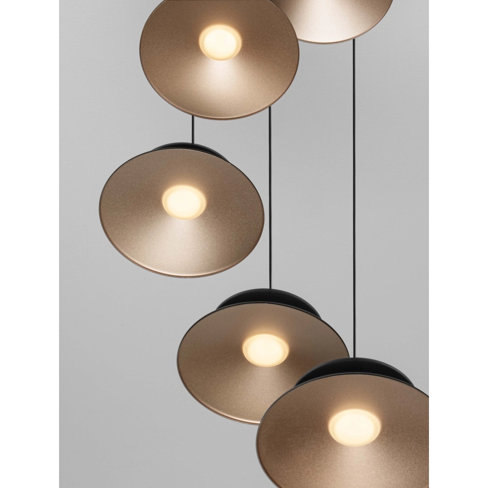 Design hanglamp Morfi 5-lichts zwart Lyora 5212017458483
