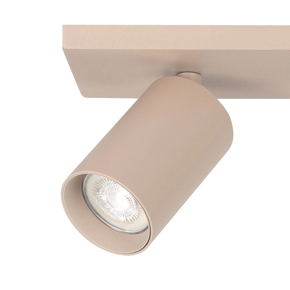 Opbouwspot Mila 2-lichts recht zand bruin Highlight 8718379050435
