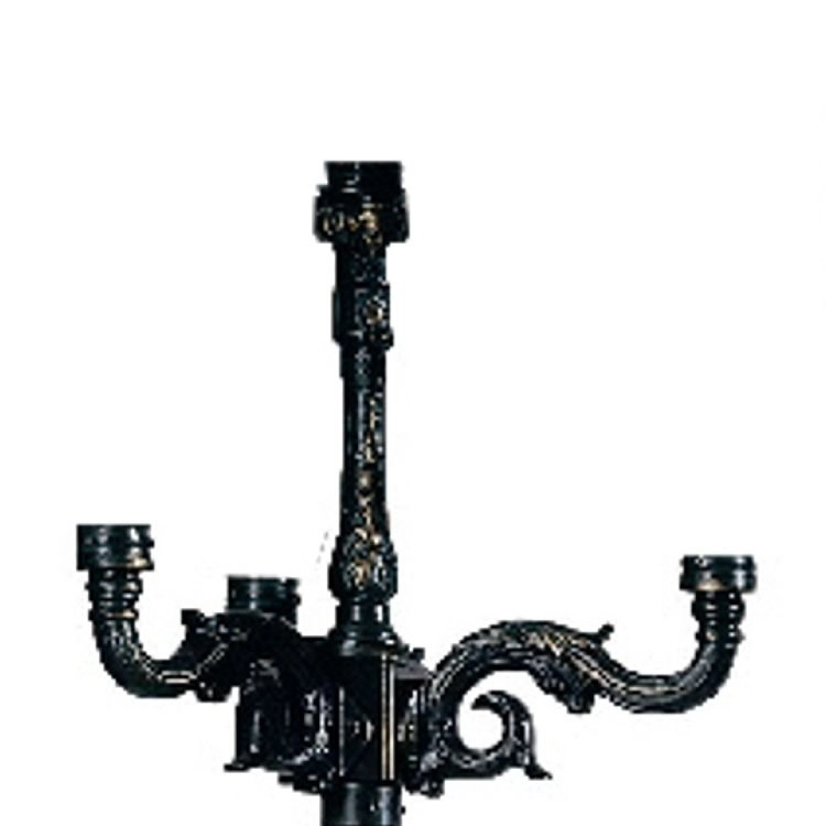 Nostalgisch Ornament 4-lichts - zwart