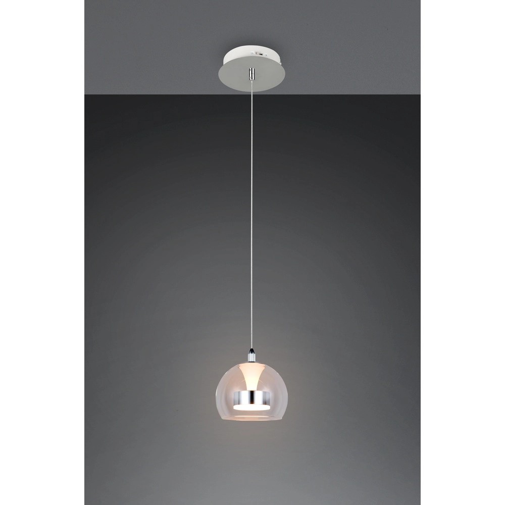 Hanglamp Flynt enkel chroom Trio 4017807670981