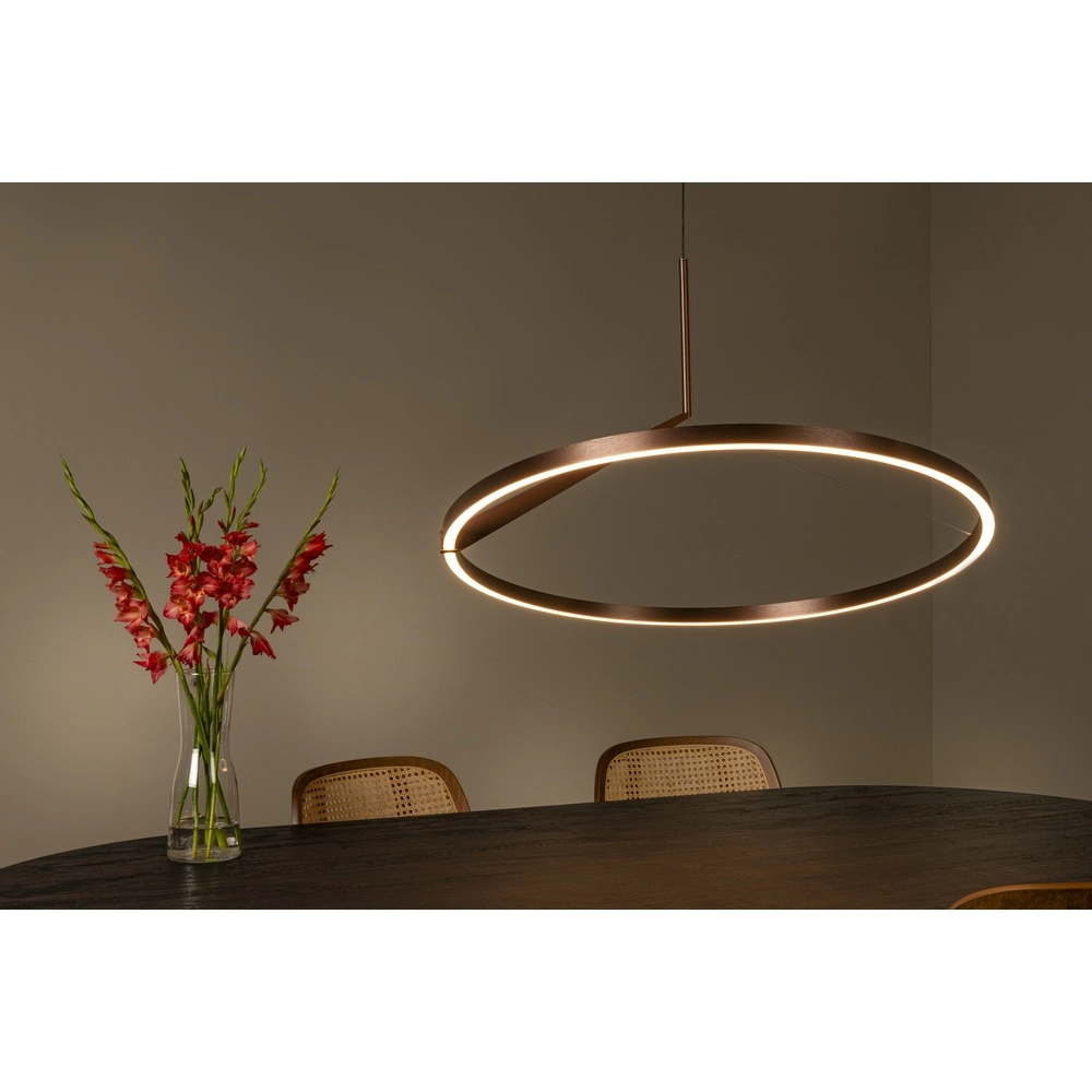 Strakke led hanglamp Applause roodkoper - Ø 80cm Premium by Lucide 5411212221858