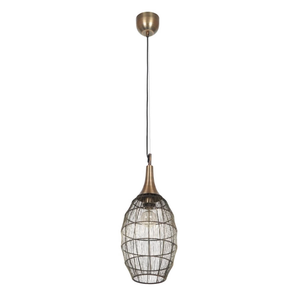 Ovale hanglamp Soraya Ø 26cm - brons Trio 4017807617443