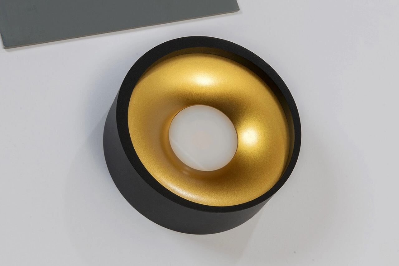 Led plafondspot Orlando zwart goud Artdelight 8720701100039