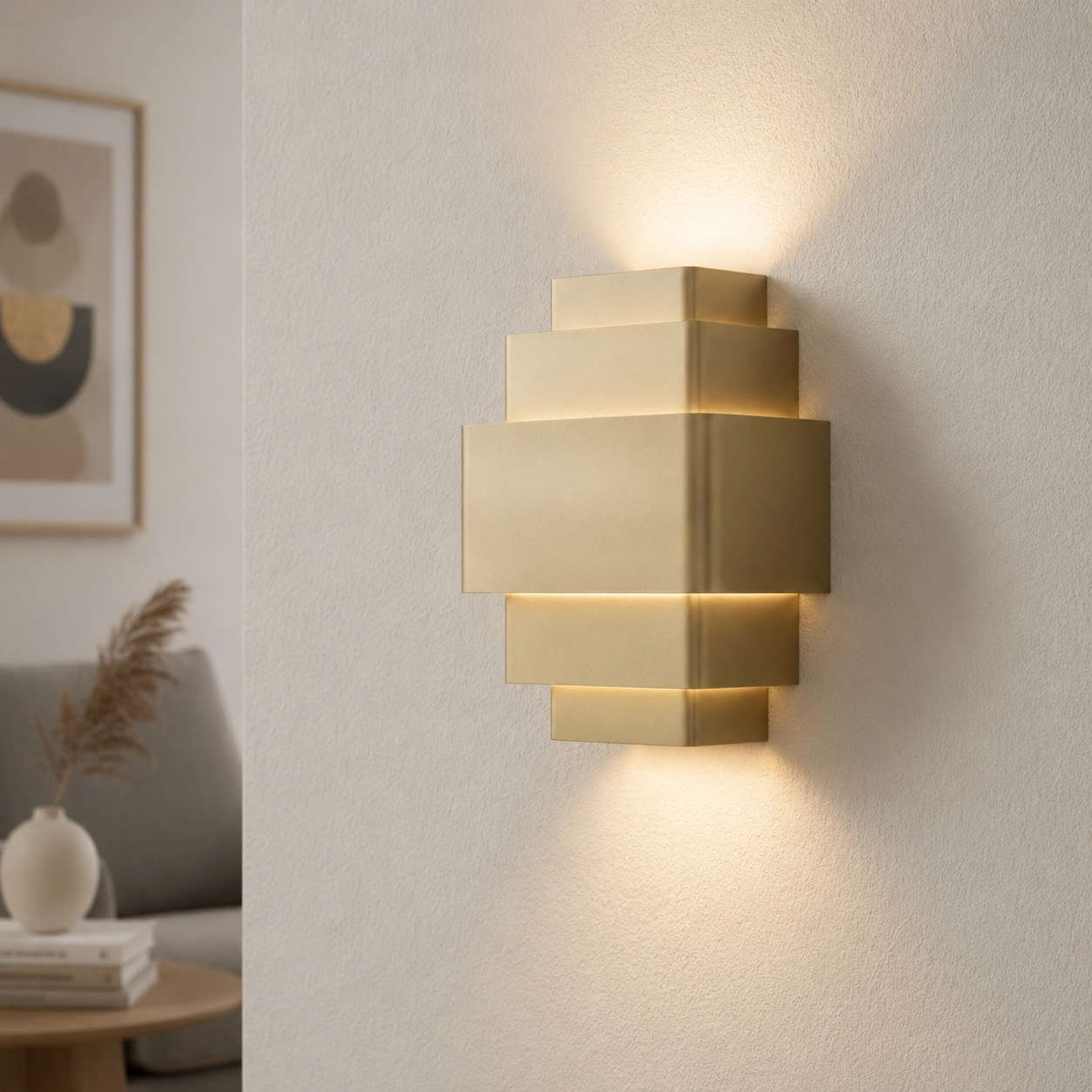Design wandlamp Layes champagne