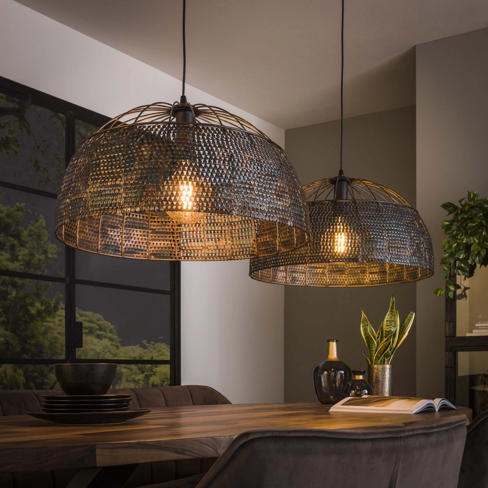 XXL eetkamer hanglamp Armor 2x Ø 60cm