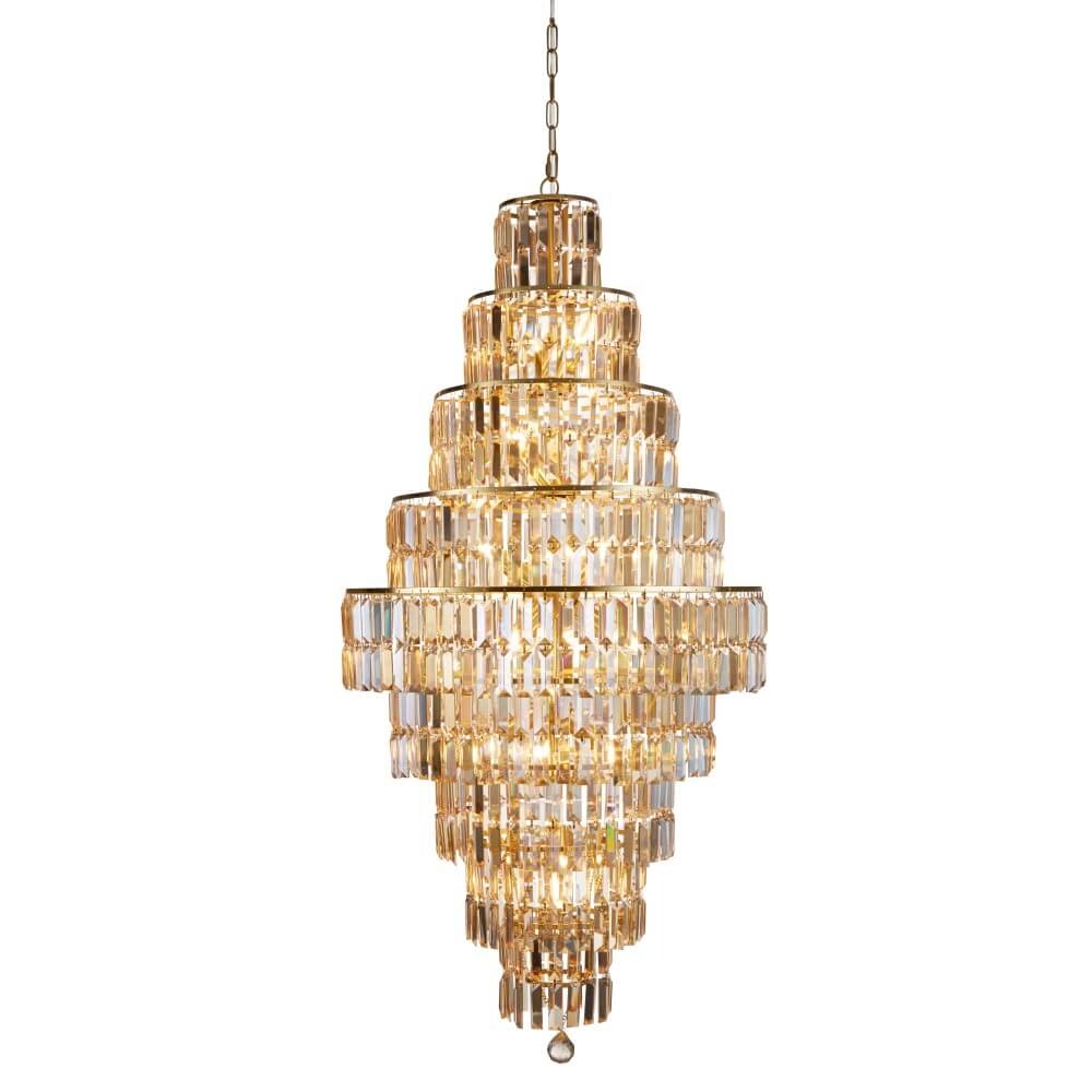 Gouden kroonluchter Empire Ø 60cm Searchlight 5053423249902