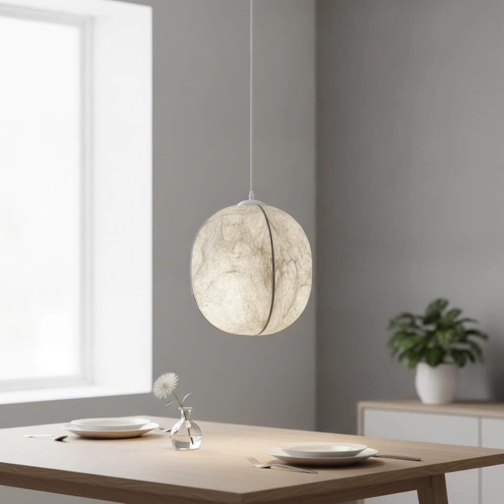 Witte hanglamp Pierida Ø 42cm