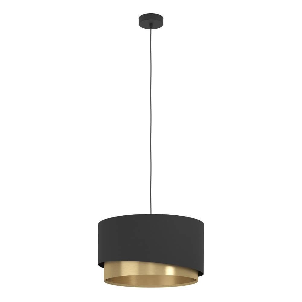 Hanglamp zwart met goud Manderline Ø 45cm