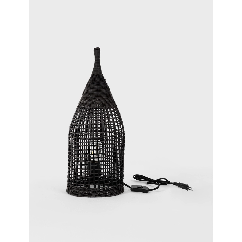 Bohemian vloerlamp Naos rotan 54,5H zwart Lyora 5212017477576