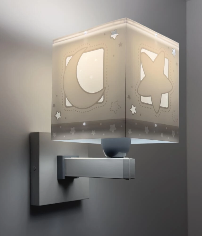 Grijze wandlamp Moonlight voor kinderkamer Dalber 8420406632391