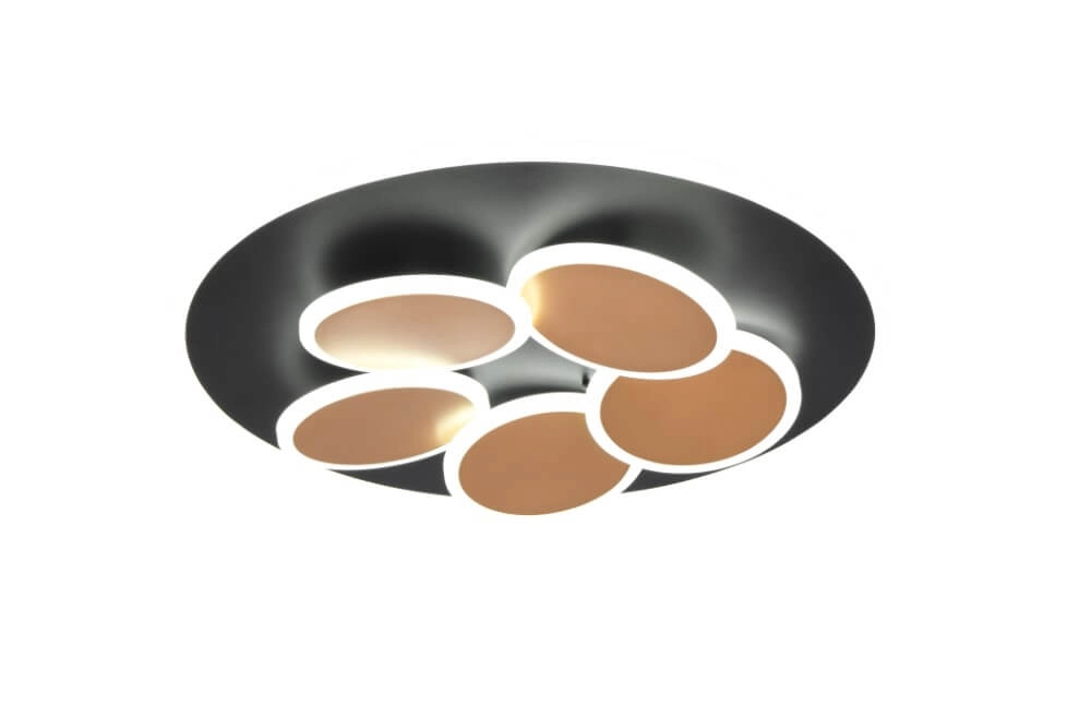 Moderne plafondlamp Mandala zwart Ø 48cm Trio 4017807614091