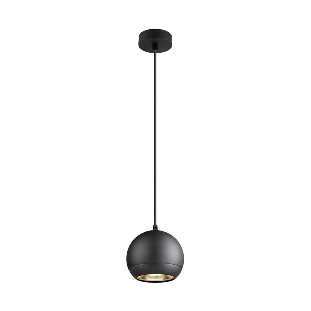 Strakke hanglamp Light Eye 150 zwart Ø 15cm