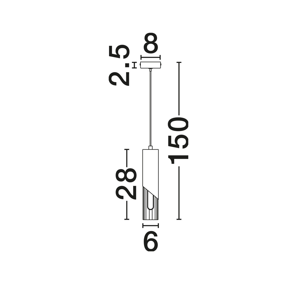 Design hanglamp Modesto Ø 8cm goud Lyora 5212063501430