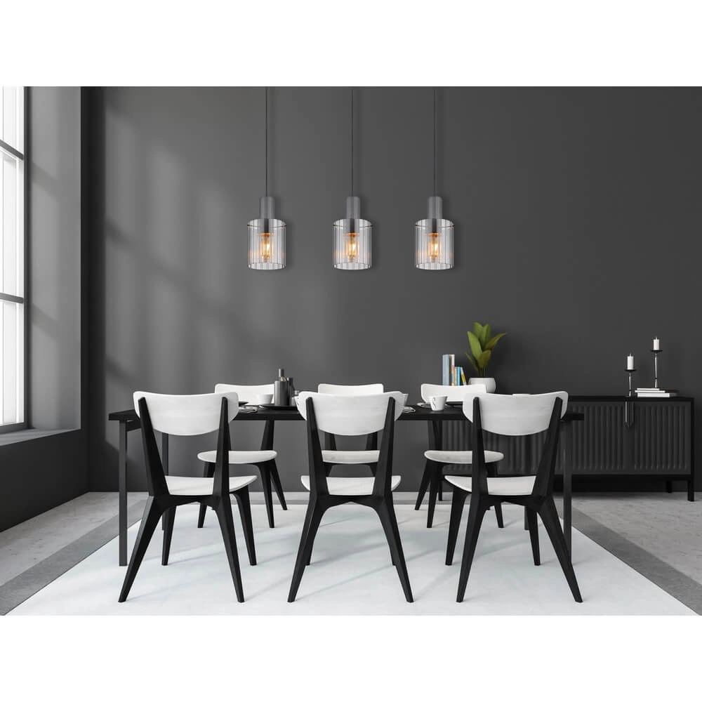 3-lichts hanglamp Tulivar design smoke glas Globo 9007371459650