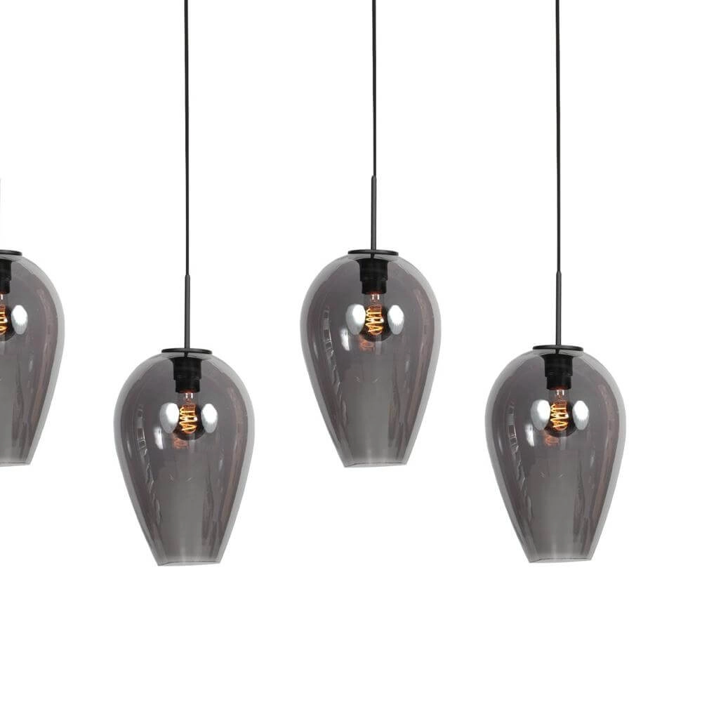 Hanglamp HaloSwap zwart met smoke glas Steinhauer 8712746179651