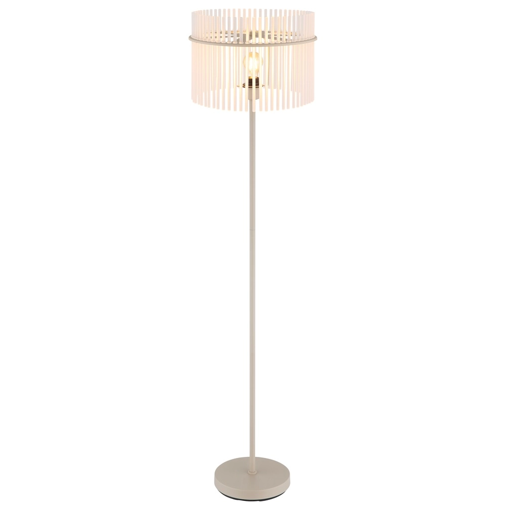 Vloerlamp Gorley zand bruin met glas Ø 38cm Globo 9007371575701
