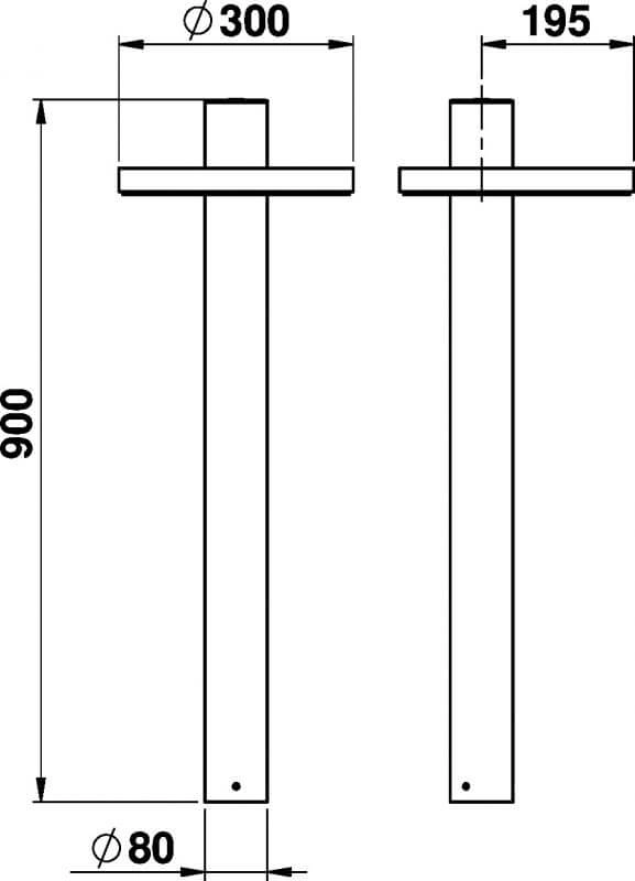 Tuinverlichting rond Dounce 90cm antraciet Albert 4007235220933