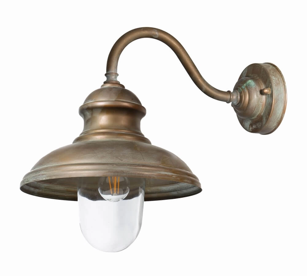 Rechte buitenlamp Little Mill verouderd messing Rechte buitenlamp Little Mill verouderd messing