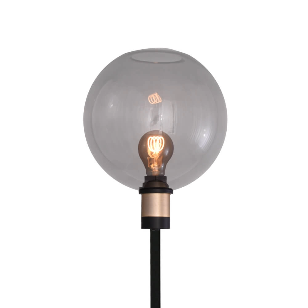 Glazen vloerlamp Lazise 2 zwart met goud Masterlight 8718121303635