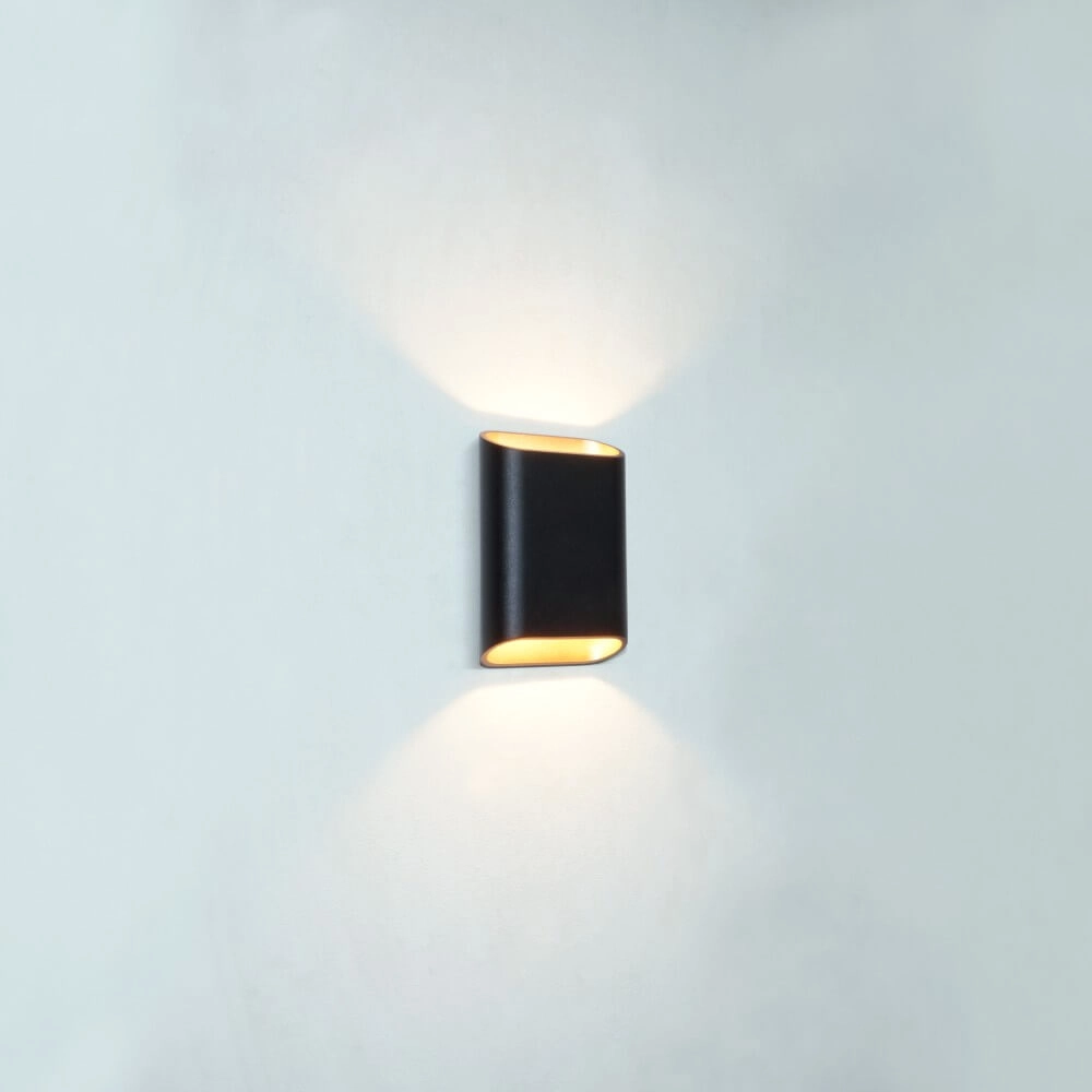 Wandlamp Diaz S Zwart met goud Artdelight 8720701100213
