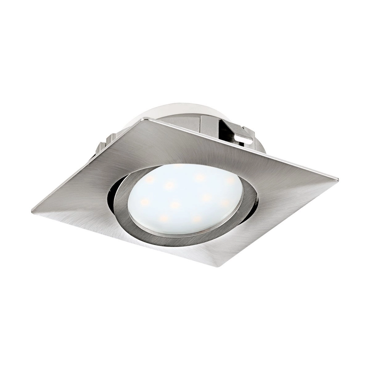 Led plafondspot Pineda Square 6w - 3000K - 8,4cm nikkel
