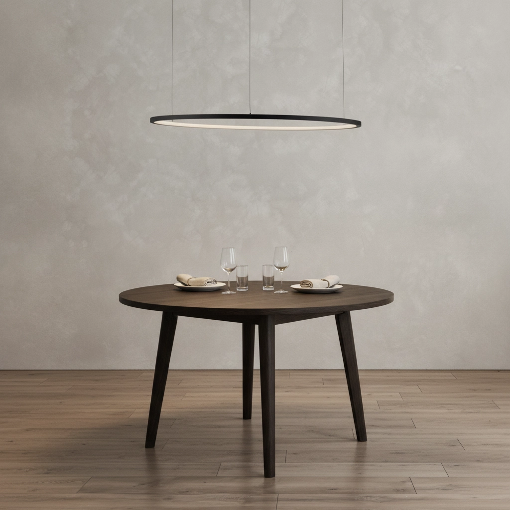 Ronde hanglamp Tarquin zwart Ø 80cm