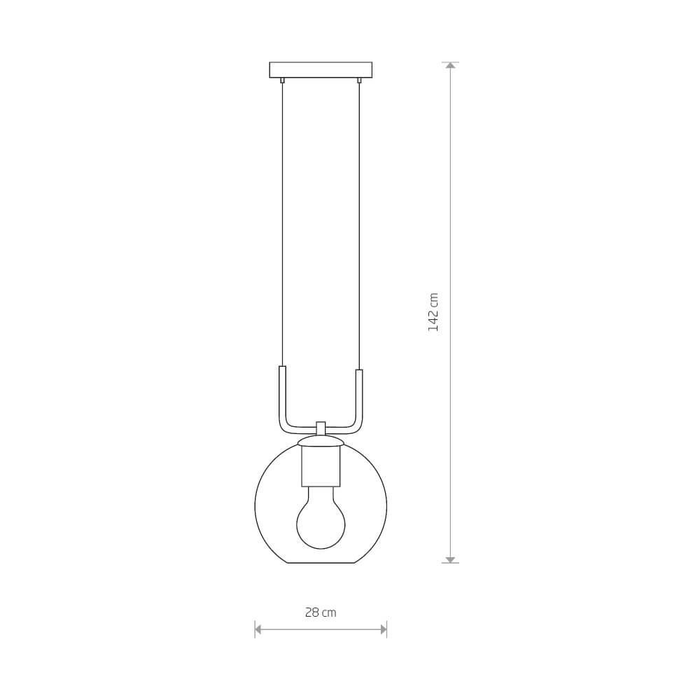 Hanglamp Monaco met smoke glas Lyora 5903139936491