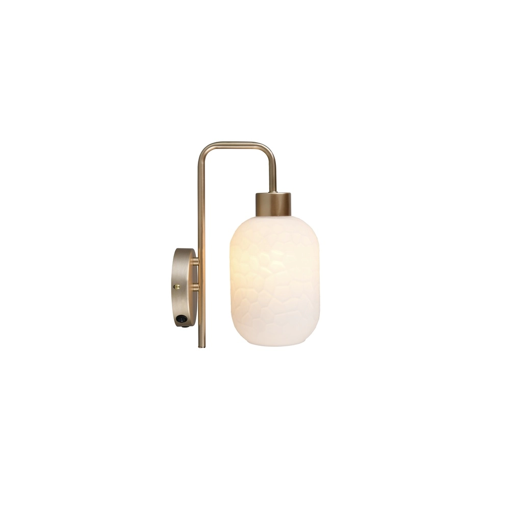 Wandlamp Emelie goud met wit glas Trio 4017807724349