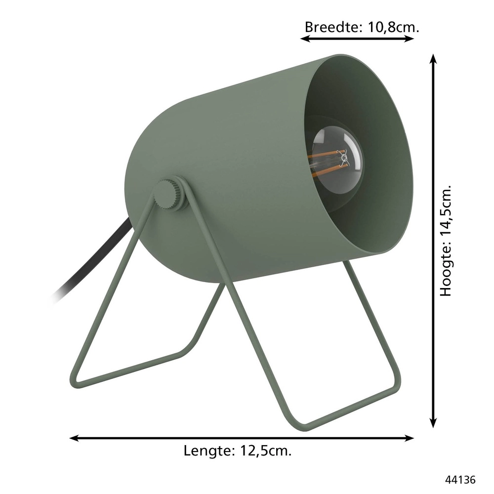Design tafellamp Tilston groen Eglo 9008606359691