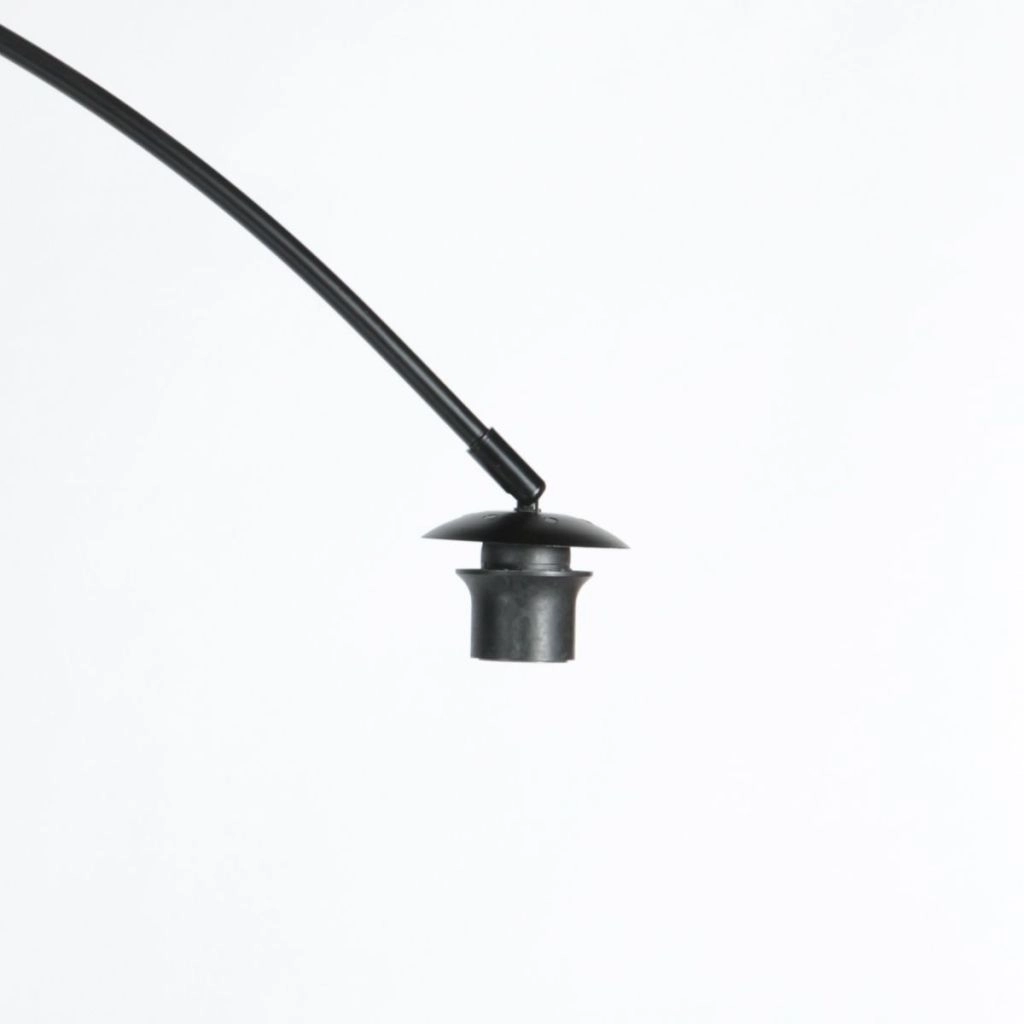 Booglamp zwart Curve met bamboe kap Ø60cm Steinhauer 8712746183122