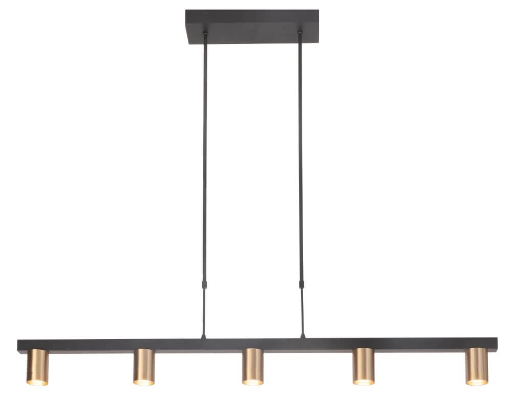 Kantoor hanglamp Perugia mat goud - 5x GU10