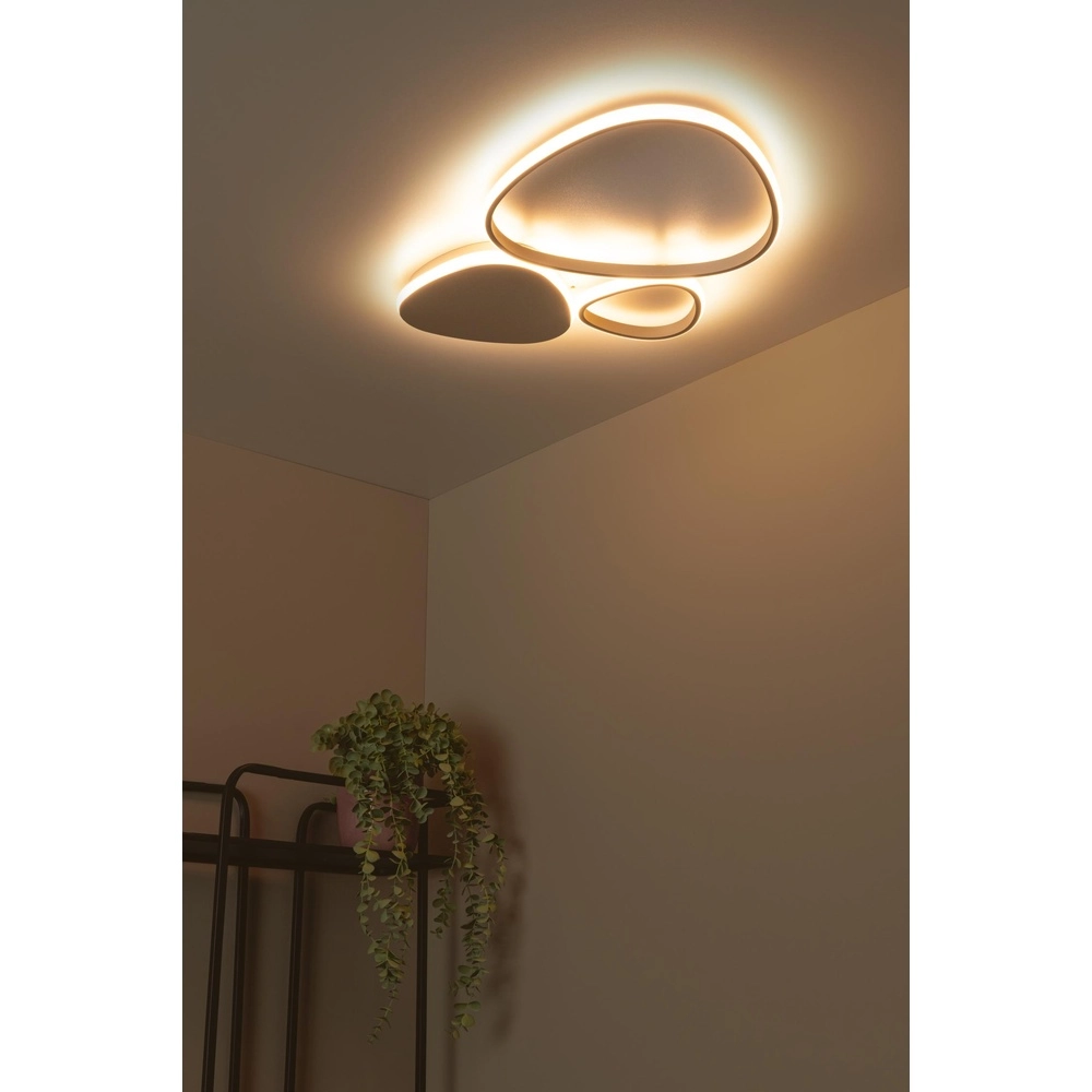 Moderne plafondlamp Samling S zand bruin Lucide 5411212782960